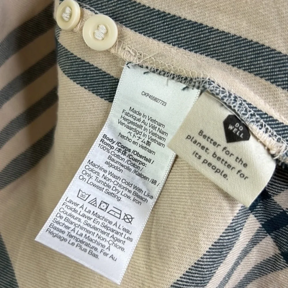 MADEWELL OVERSIZED EX-BOYFRIEND SWING SHIRT IN WINDOWPANE SZ XXS - Picture 8 of 8